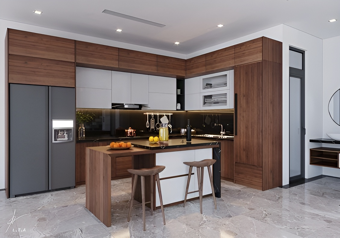 Tủ bếp giúp tạo nên sự ngăn nắp gọn gàng