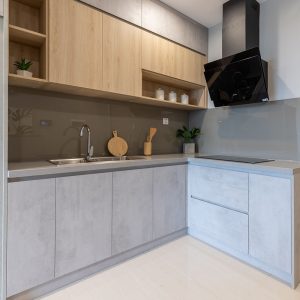 Tủ bếp inox - Cánh Laminate TI3