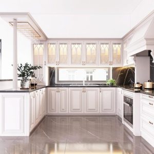 Tủ bếp nhựa sơn - Cánh Acrylic BN5